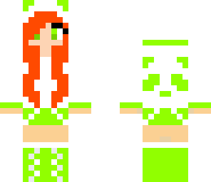 green panda girl