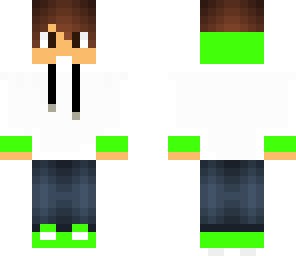 white hoodie plus lime green teen