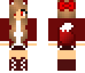 fox girl with bow