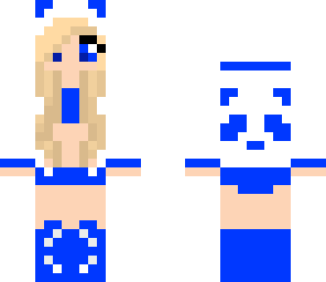 blue panda girl