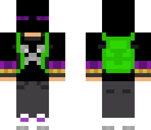 ender with green backpack