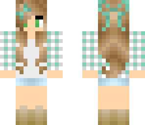 mint green spring girl