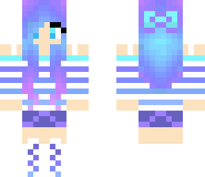 mermaid striped girl