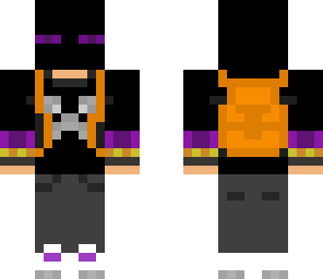 ender with a orange backpack