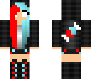 herobrine red and blue candy girl