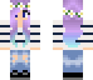 purple hair striped shirt girl final