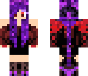 purple red dragon girl
