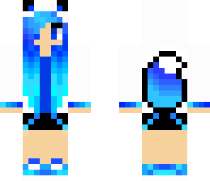 ice wolf girl with headphones