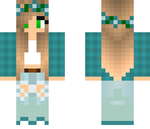blue flower crown girl