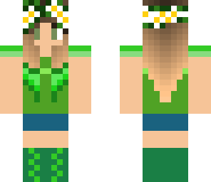 edited green flower girl
