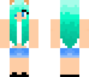 blu hair girl