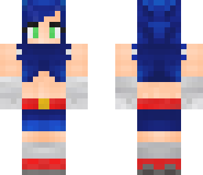 female sonic template found on minecraftplannet
