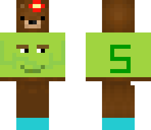bear wearing shrek shirt