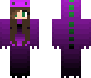 purple gradient girl dino