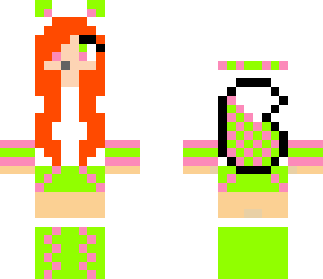 pink and green wolf girl