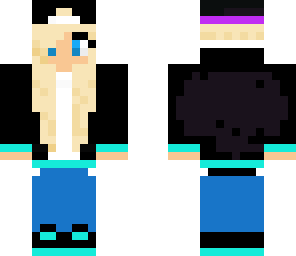 blue and blonde girl