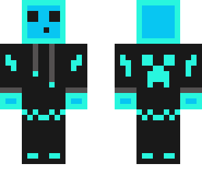 neon blue man