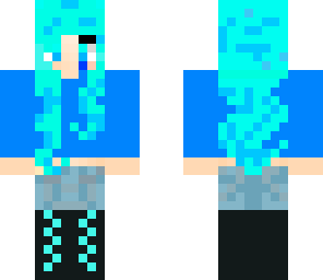 blue cute girl