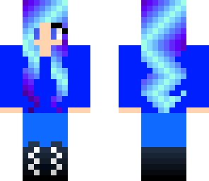 electric blue girl