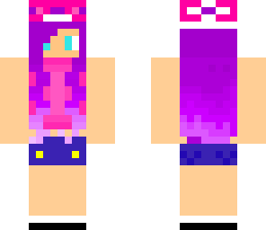 purple hair cat hat