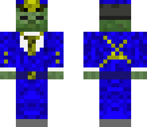zombie with police helmet and suit