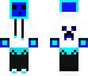 blue slime with headphones