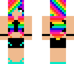neon rainbow girl