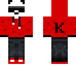 panda in red