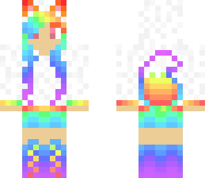 rainbow wolf girl