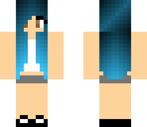 blue hair girl skin base