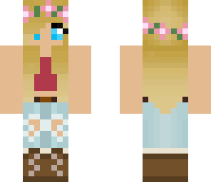 blonde flower crown girl