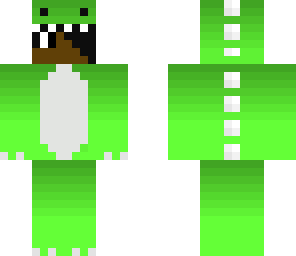 black guy green dino