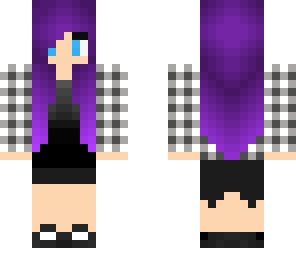 edited purple hair girl