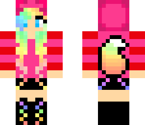 valentine rainbow wolf girl