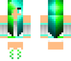 green and blue hair
