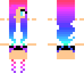 rainbow cool girl