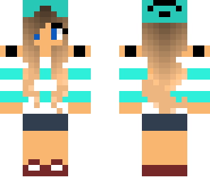 cyan girl skin