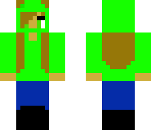 green hoodie girl