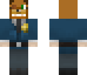 security guard with fazbear head