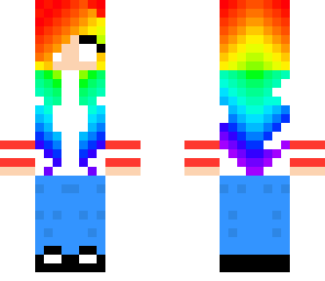 rainbow herobrine girl