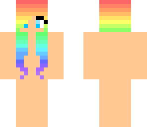 rainbow hair bass girl