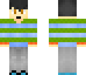 green stripe blue shirt teen