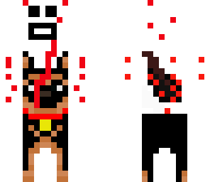 crazy murderer on a dog