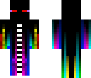 stripy rainbow enderman