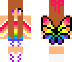 rainbow butterfly girl