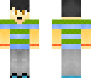 green stripe blue shirt teen short