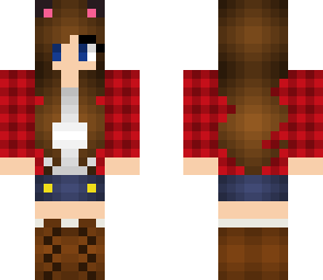 red cat ear girl
