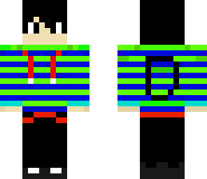 blue and lime striped