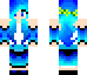 blue flower girl