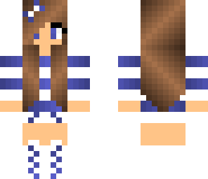 pretty blue striped girl
